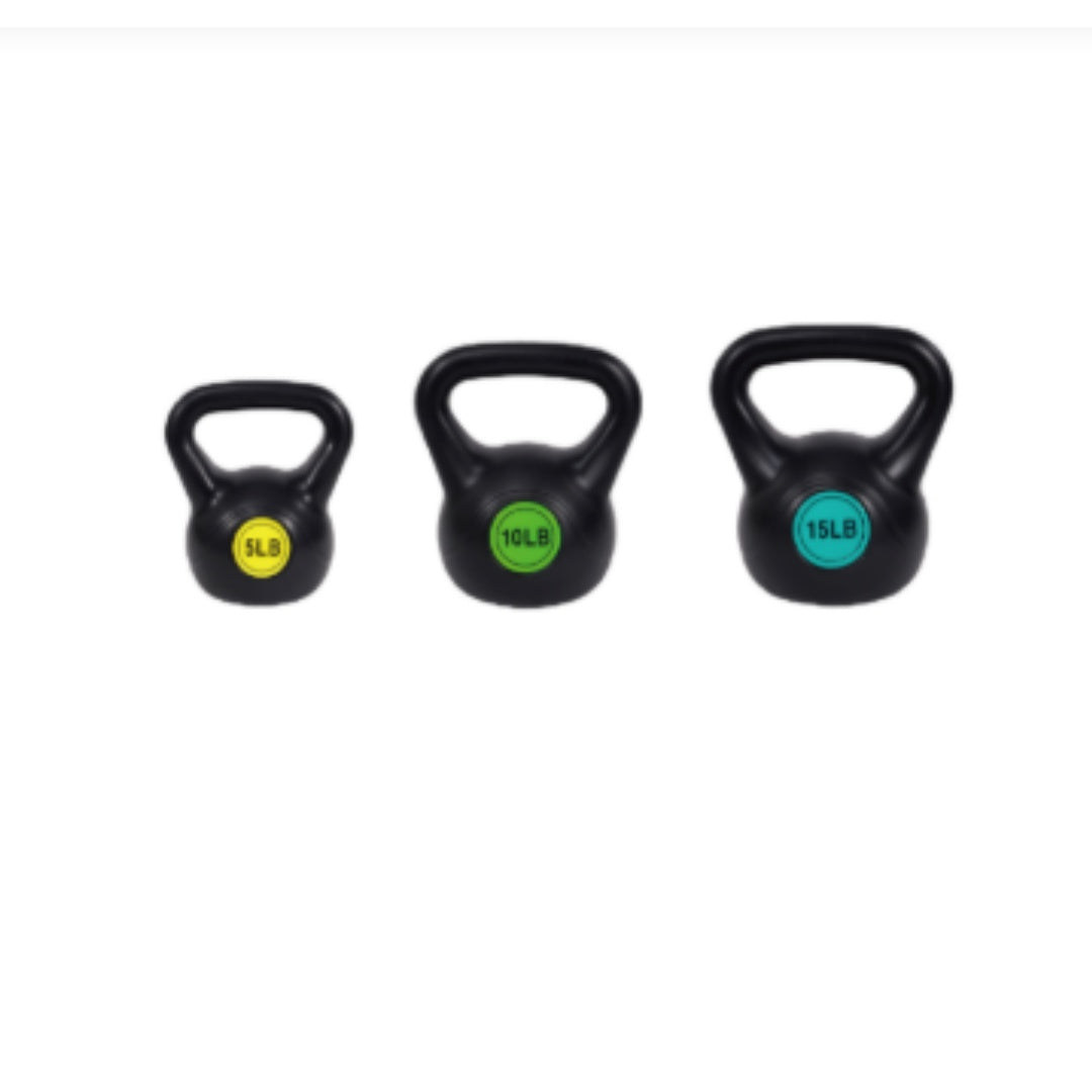 Only Supports Self Pickup Wide Grip 3-Piece Or 4-Piece Kettlebell Fitness Weight Sets Of 5 Lbs, 10 Lbs, 15 Lbs, And 20 Lbs, 3-Piece Sets