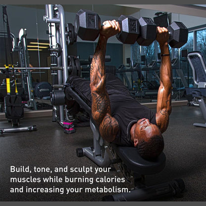 15LB 2 HDRS Rubber Coated Solid Cast Iron Dumbbells, Not Shipped On Weekends