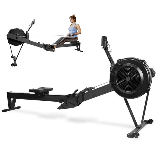 Only Supports Self Pickup-Professional Indoor Rowing Machine, Wind Resistance Rowing Machine With LCD Display, Adjustable Air Resistance, Comfortable Seat Cushions