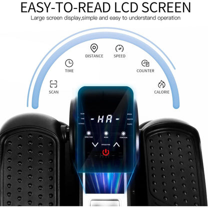 Specialized For The Elderly, This Sit-down Elliptical Leg Exerciser Features A Large Anti-slip Pedal, An LCD Display, And A Remote Control