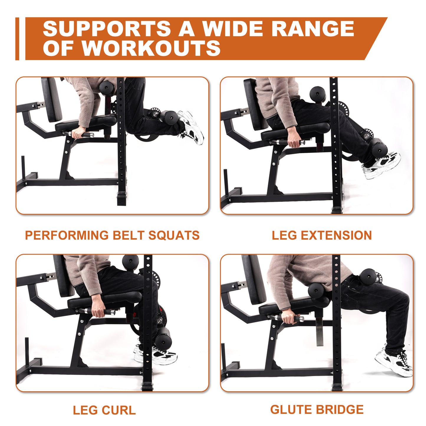 Only Supports Self Pickup  Leg Extension And Curl Machine, Adjustable Plate Lower Body Specific Leg Machine With Squat Rack, Tones Leg Muscles, Hamstring Curl Machine
