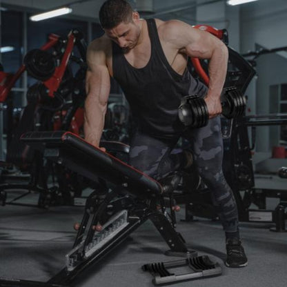 52 Lb Adjustable Steel And Plastic Dumbbells