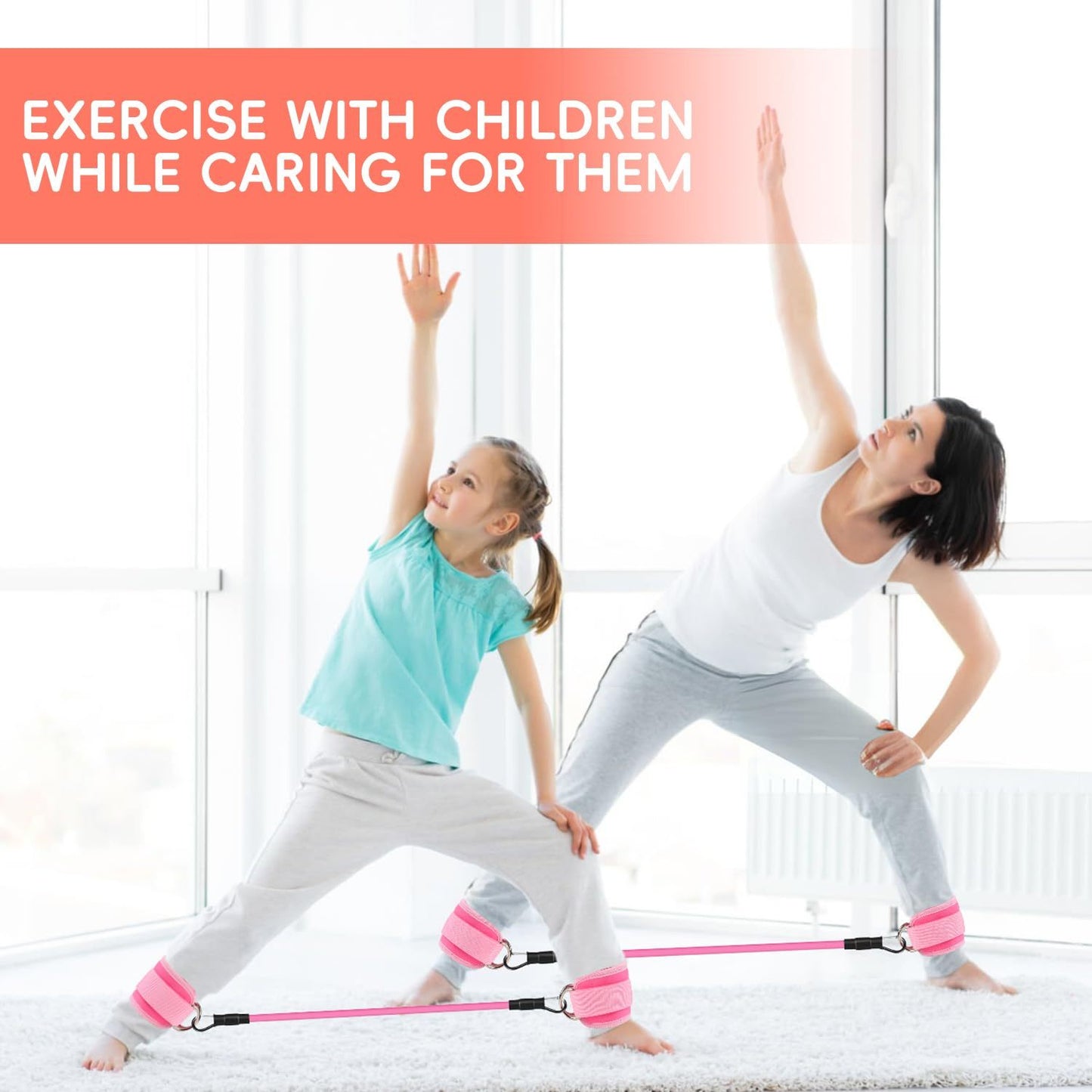 Ankle Resistance Band With Straps Women's Home Hip Ankle Exercise Fitness Equipment