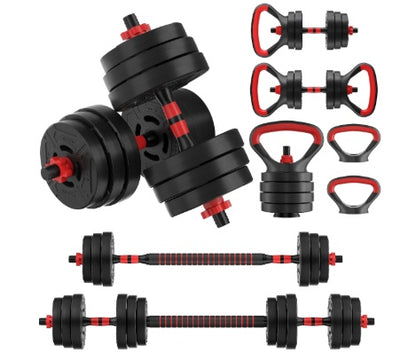Multi-Functional Portable Changeable Dumbbell And Barbell Kettlebell Set With Adjustable Weights, 40LBS, 60LBS, Multiple Sizes--Only Supports Self Pickup