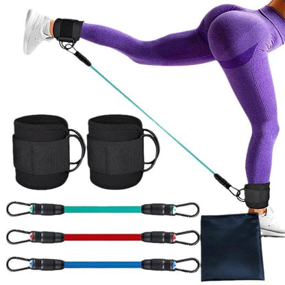 Ankle Resistance Band With Straps Women's Home Hip Ankle Exercise Fitness Equipment