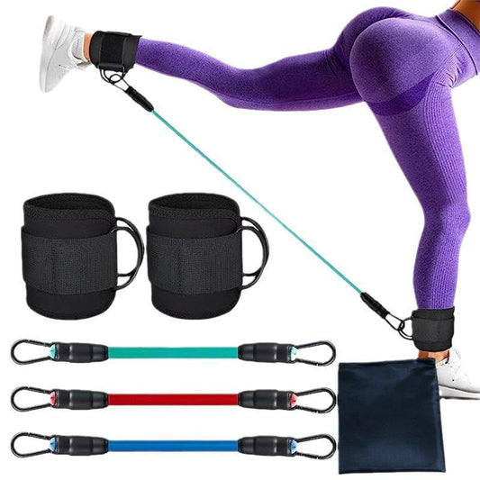 Ankle Resistance Band With Straps Women's Home Hip Ankle Exercise Fitness Equipment