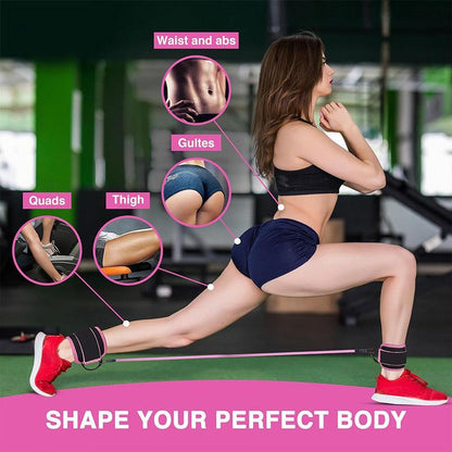 Ankle Resistance Band With Straps Women's Home Hip Ankle Exercise Fitness Equipment